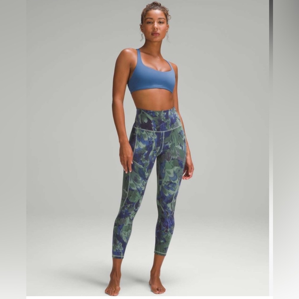 Lululemon Align High-Rise Leggins Pant Women’s | Sz 2 | with Pockets Green Blue